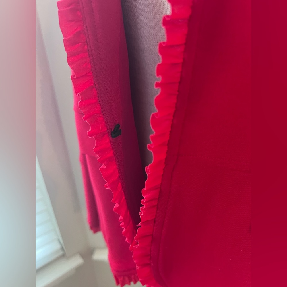 Chico’s Red Ruffle Blazer Jacket - Picture 3 of 8